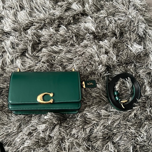 RARE COACH Bandit small size in green color like new - Picture 2 of 8